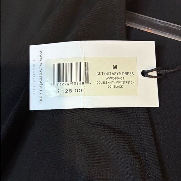 NWT WeWoreWhat Black Asymmetrical Cut Out V-Neck Midi Dress - Picture 7 of 8